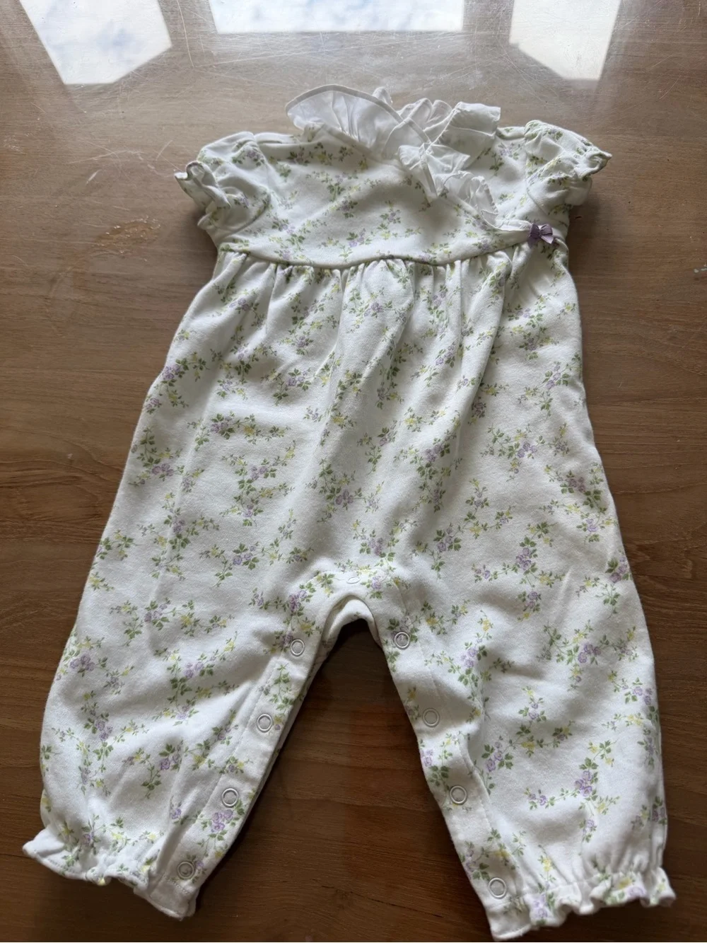 Baby Janie and Jack White Floral One-Piece Romper